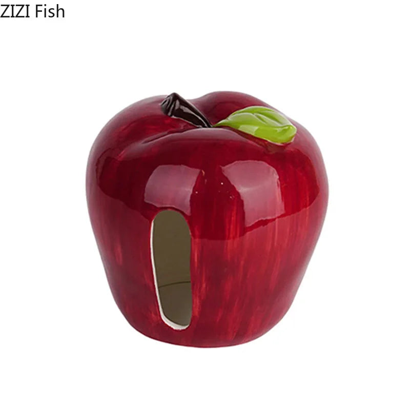 DecorBites™ Apple Shape Ceramic Tissue Box - Coffee Table Desk Decoration