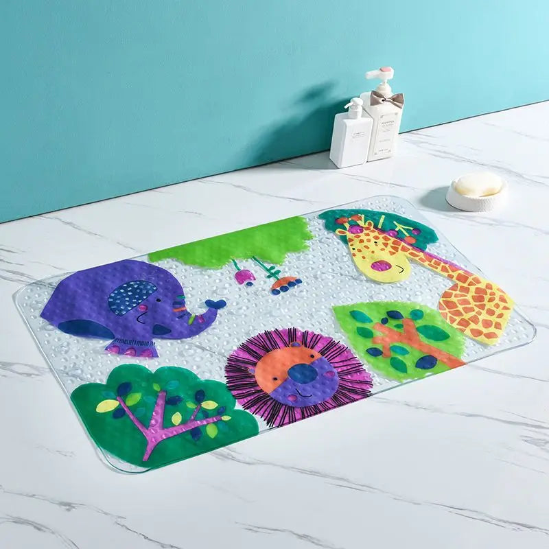 DecorBites™ Cartoon Non-Slip Bathroom Mat with Suction Cup for Child Bathtub Eco-Friendly