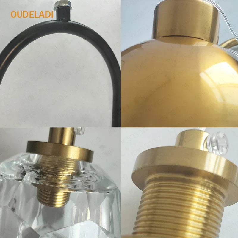 DecorBites™ Crystal Ball Pendant Lights: Modern LED Luxury for Bedroom, Nordic Minimalist Design