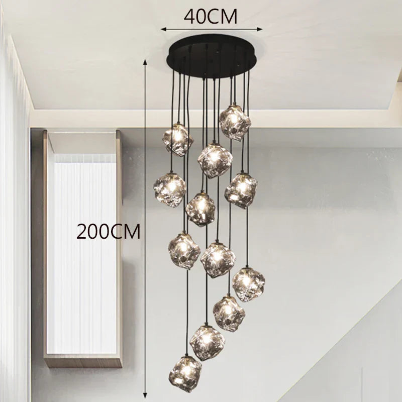 DecorBites™ LED Pendant Staircase Chandeliers Hanging Light Indoor Lighting
