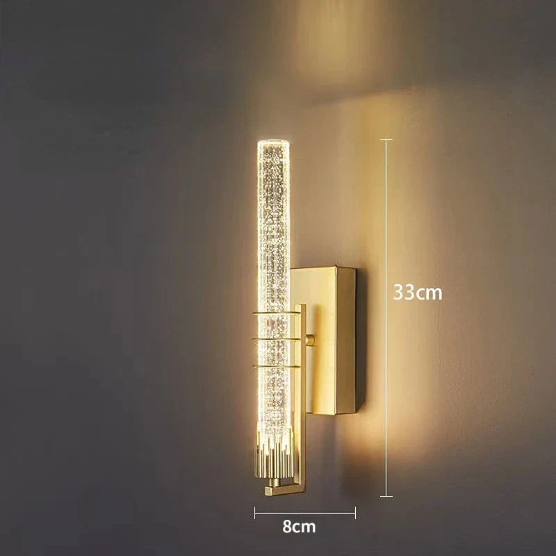 DecorBites™ Crystal LED Wall Sconce: Modern Decorative Lighting for Corridor, Bedroom, and Living Room