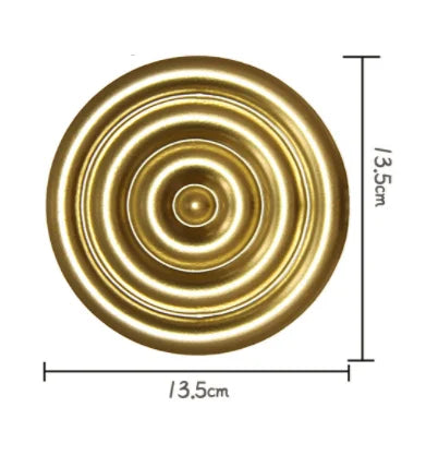 DecorBites™ Geometric Golden Metal Wall Hanging Round Ornaments - Room Decoration Accessories