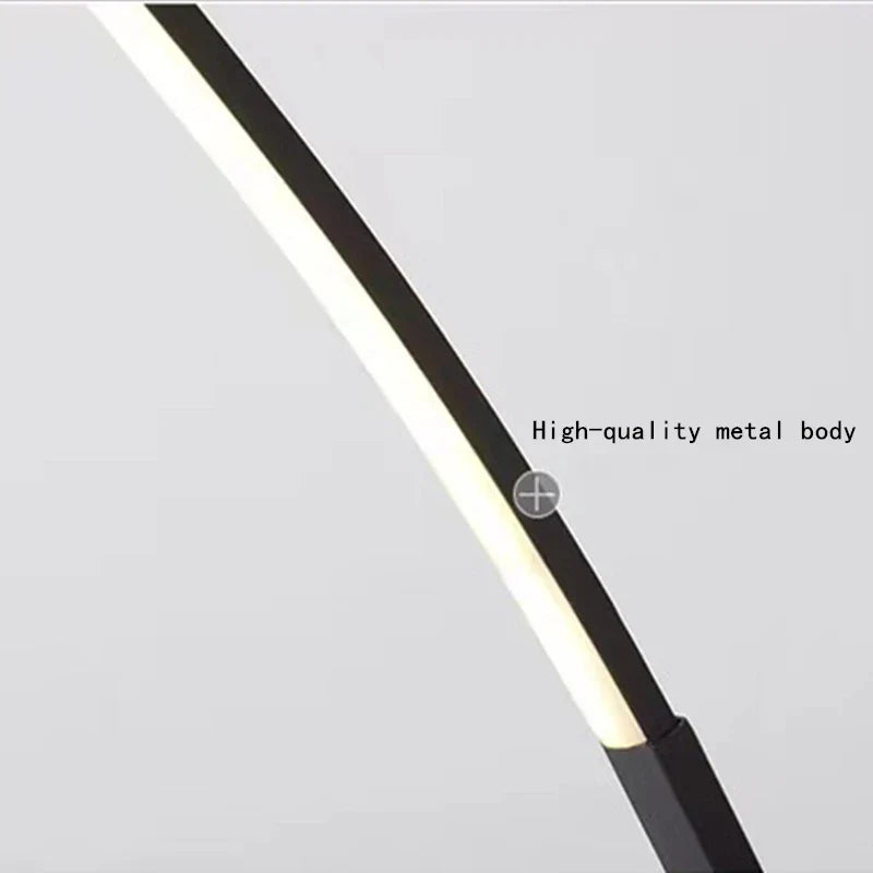 DecorBites™ Arc LED Floor Lamp with Remote Control - Nordic Minimalist Design