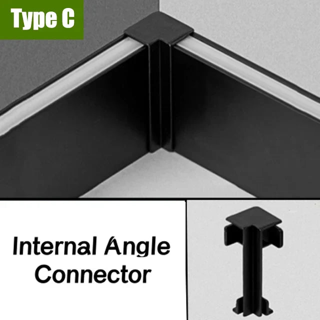 DecorBites™ 5cm LED Aluminium Profile Baseboard for Surface Mounted Linear Lighting