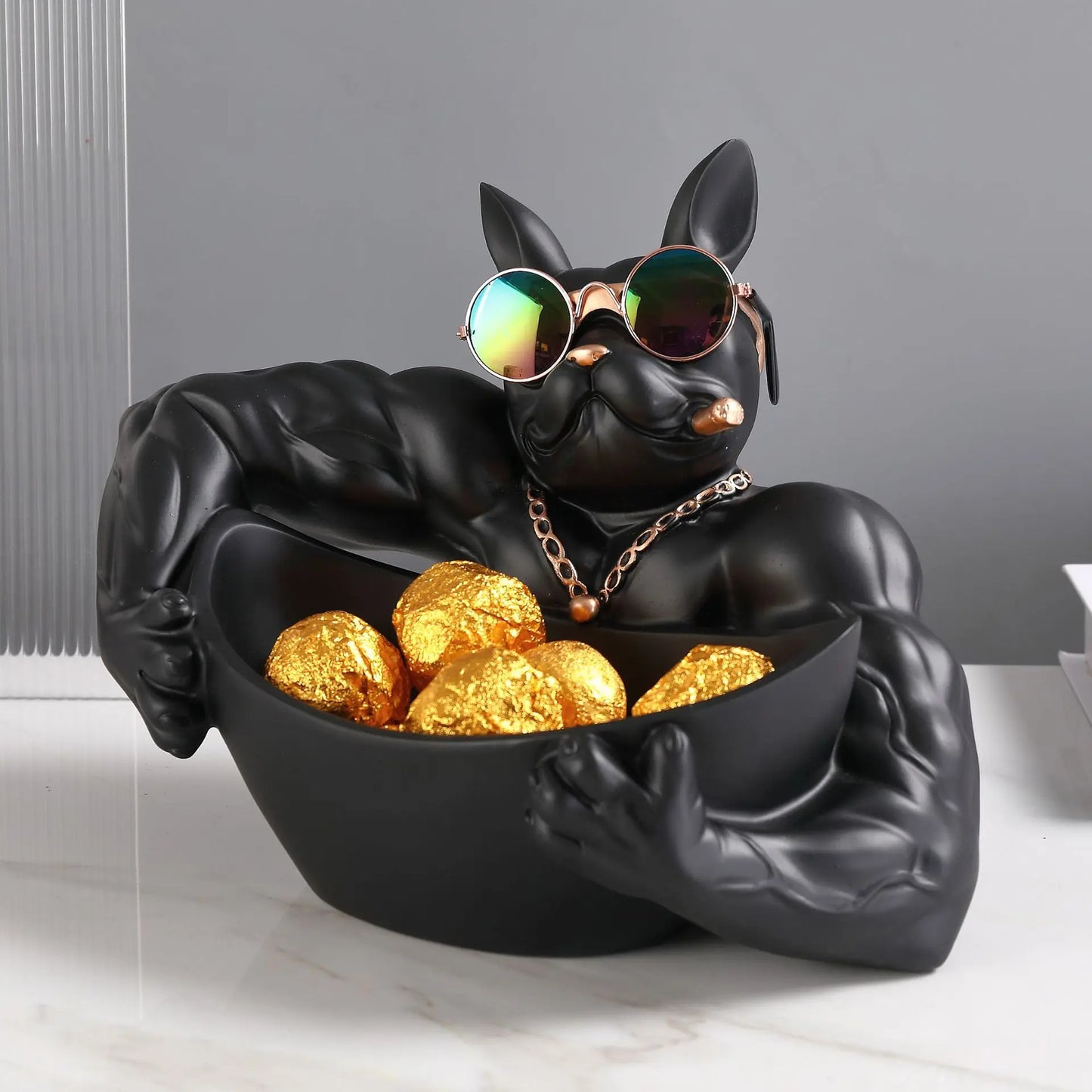 DecorBites™ Cool Dog Resin Statue Sculpture Home Decor Gift
