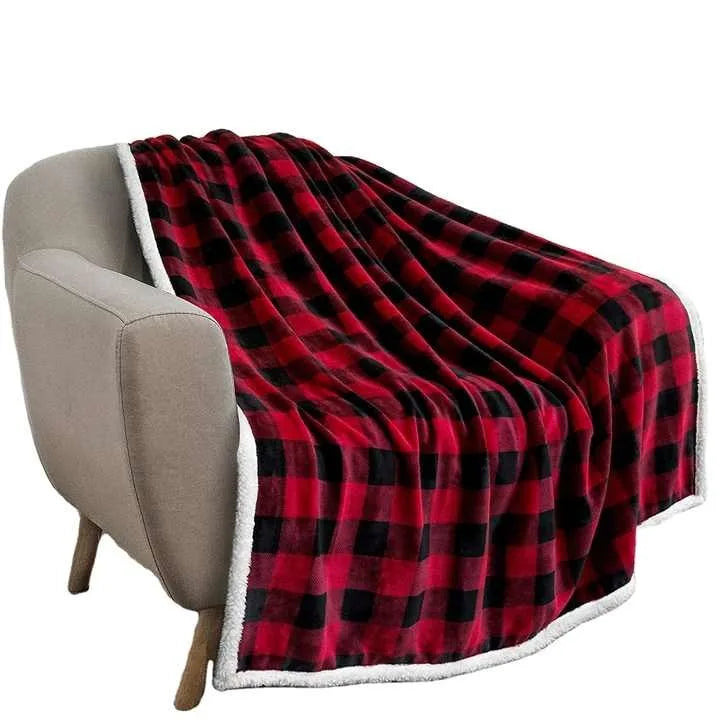 DecorBites™ Bohemian Winter Blanket, Double-Layer Coral Fleece, Thick & Warm for Sofa Nap