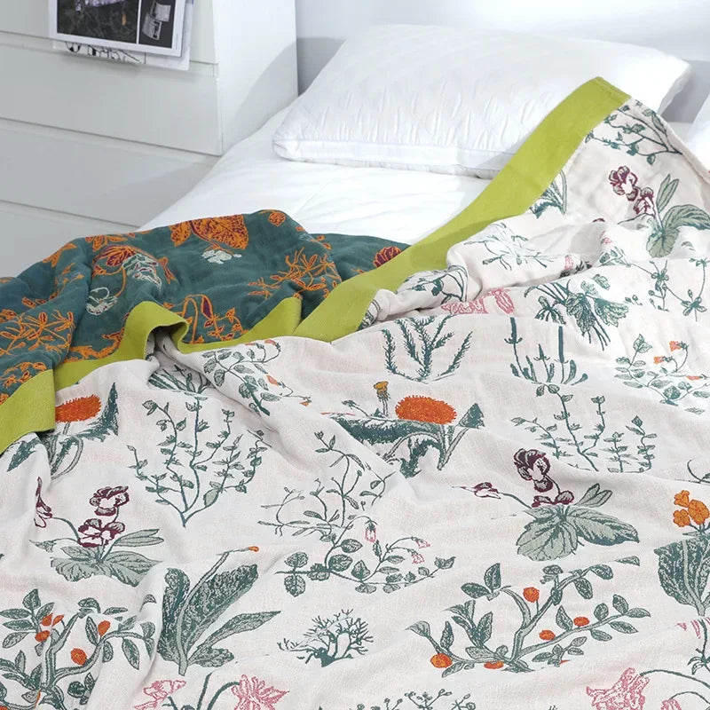 DecorBites™ Cotton Leisure Blanket: Luxury Soft Blanket for Summer, Single/Double Bedspread, Sofa Towel - Nordic Home Decor