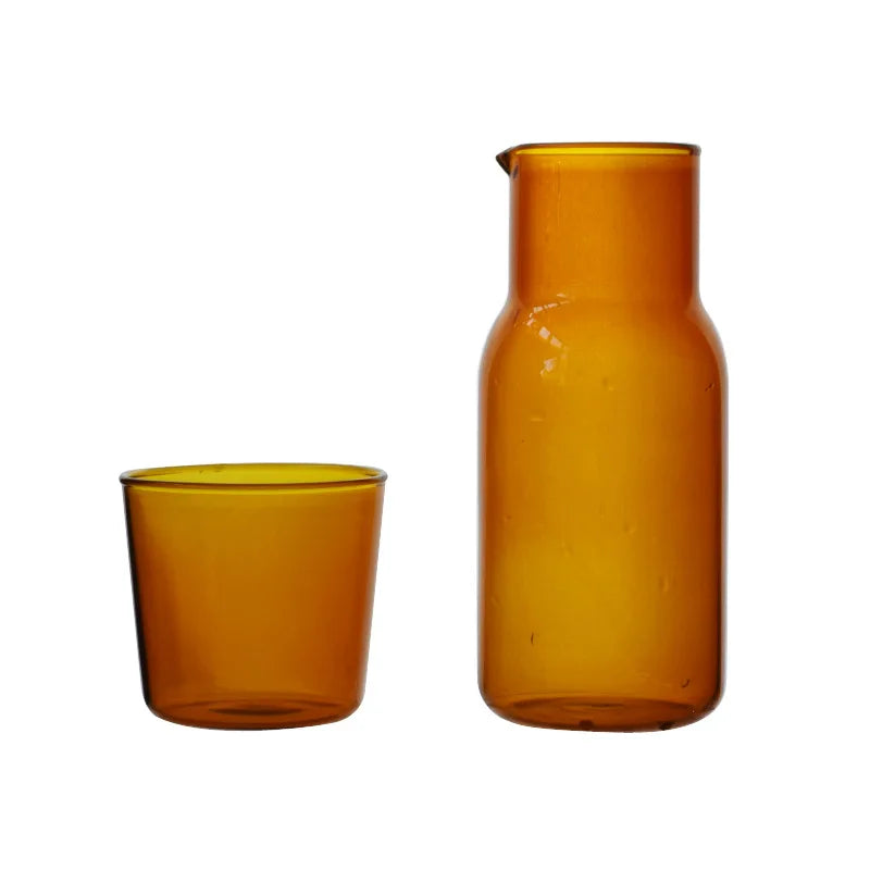DecorBites™ 500ML Borosilicate Glass Tea Pot Cold Water Milk Cup Simple Creative Pot
