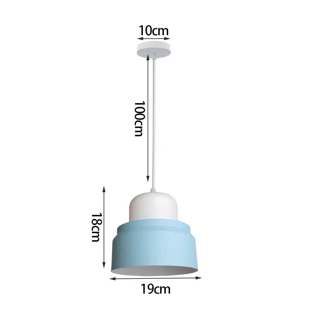 DecorBites™ Blue Nordic Pendant Lights E27 Modern Hanging Lamps for Living Dining Kitchen