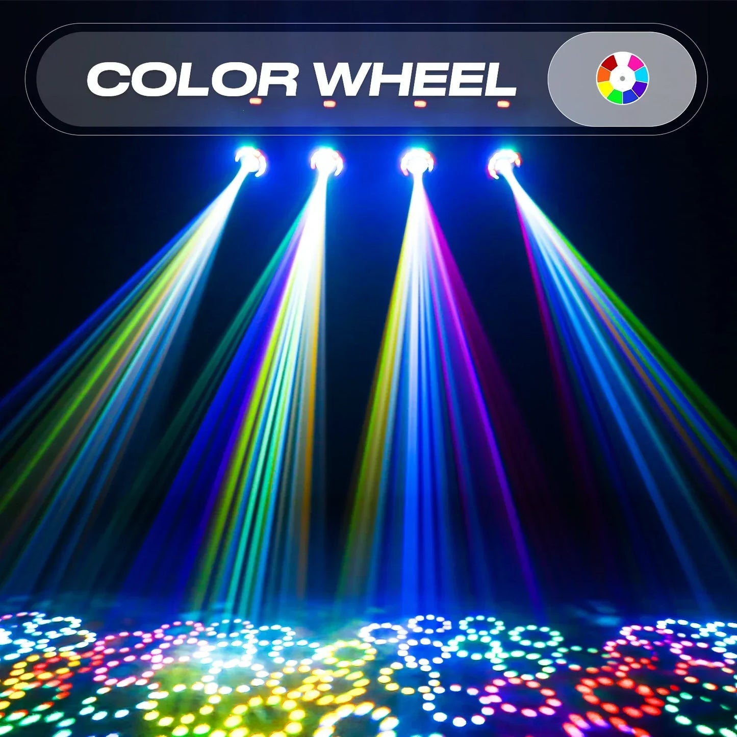DecorBites™ LED Moving Head Light with 10 Gobos & Remote Control for Events