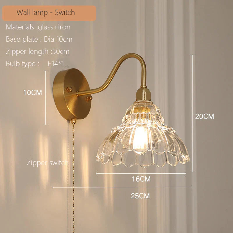 DecorBites™ Brass Glass Pendant Light - Luxury Minimalist LED Nordic Flower Restaurant Lamp