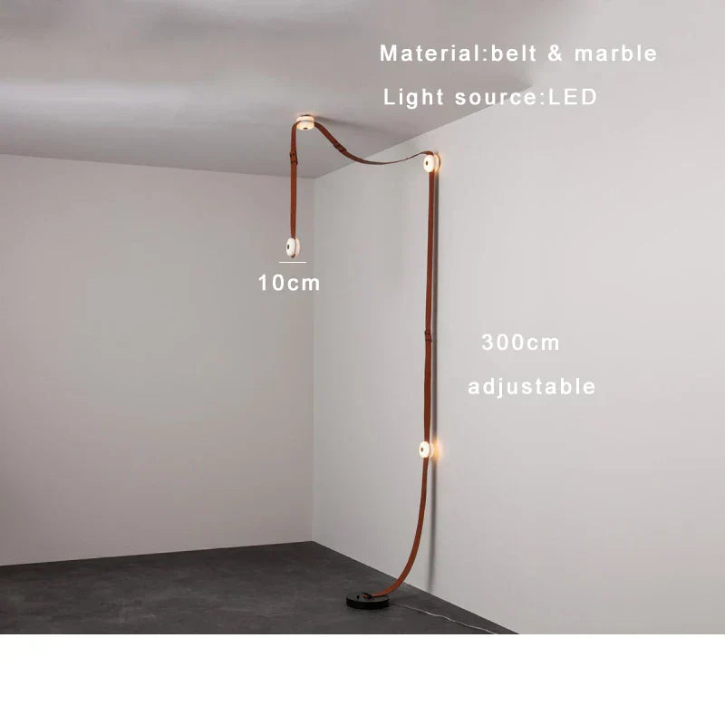 DecorBites™ Leather Marble Ceiling Pendant Lights - Adjustable Hanging Lamp for Dining Room & Bedroom