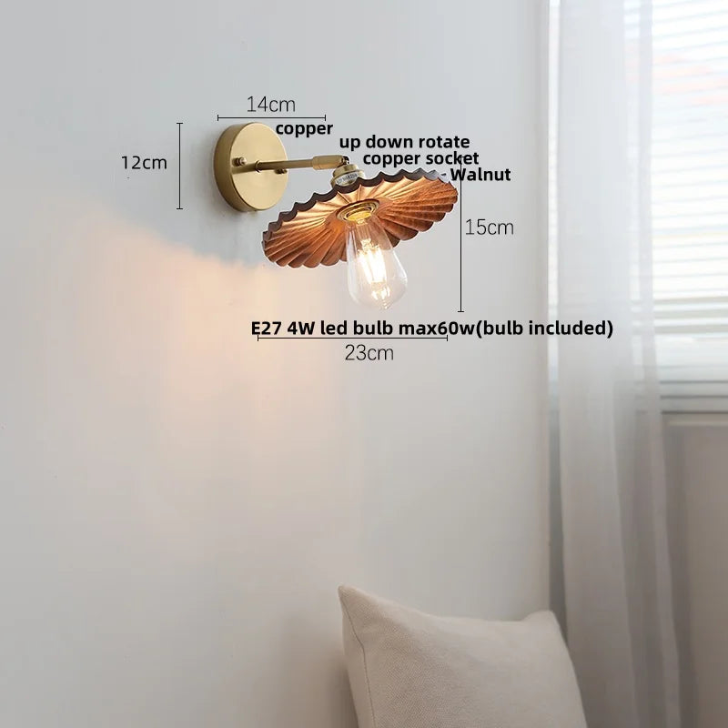 DecorBites™ Ash Wood Up Down LED Wall Lights Living Room Stair Lamp