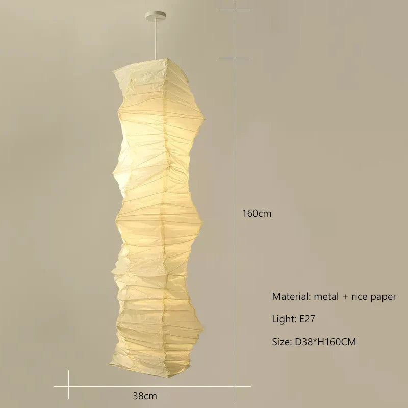 DecorBites™ Akari Rice Paper Pendant Lamp for Living Room Bedroom - Wabi Sabi Design