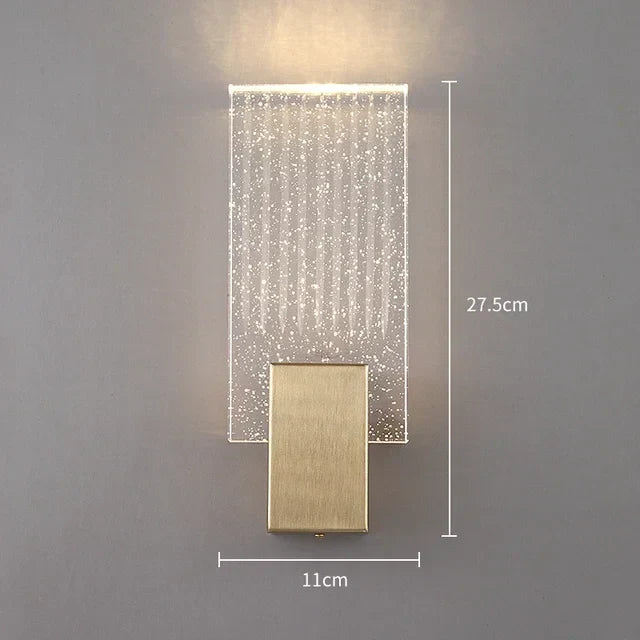 DecorBites™ Gold Crystal LED Wall Lights for Bedroom Decoration