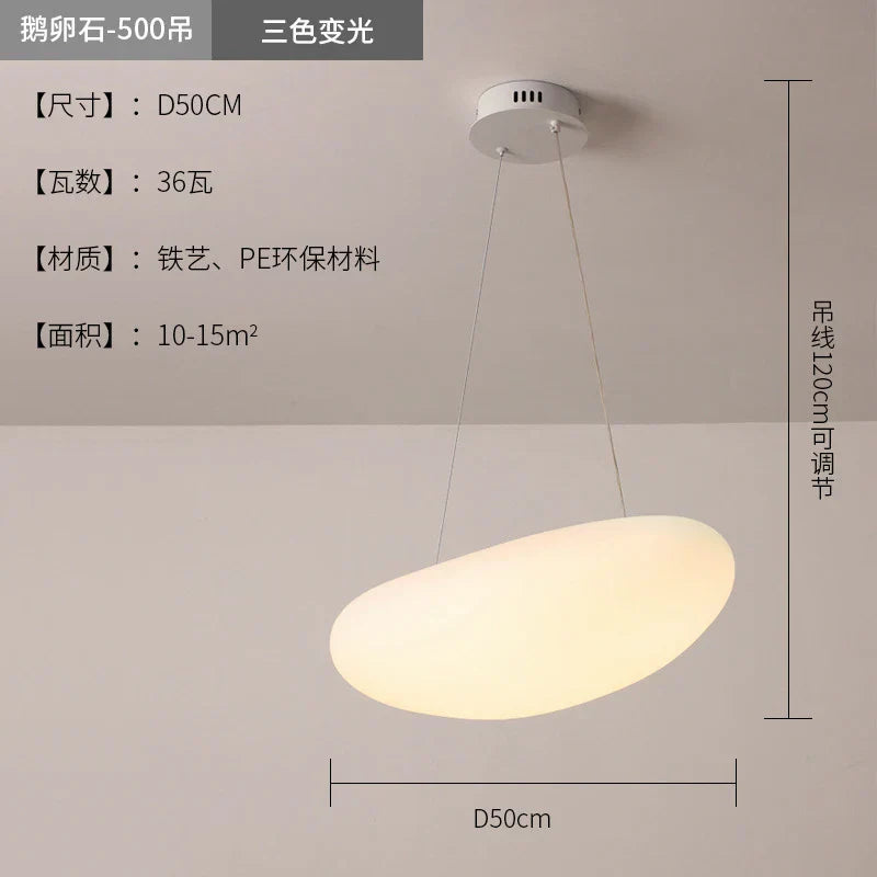 DecorBites™ LED Pebble Pendant Light: Stylish White Chandelier for Living Room, Bedroom, and Restaurant Décor.