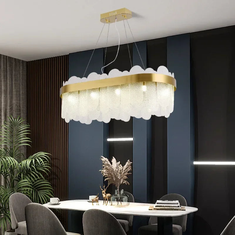 DecorBites™ Crystal LED Chandelier: Modern Round Ceiling Lamp for Living Room, Bedroom & Hotel