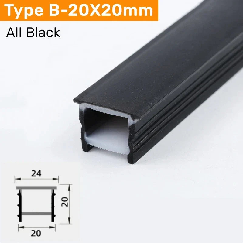 DecorBites™ Black Silicone Tube LED Neon Light for Outdoor Flexible Strip Lights