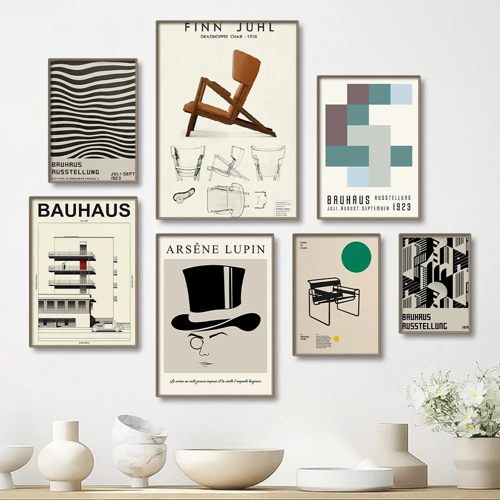 DecorBites™ Modern Black & White Exhibition Canvas Print