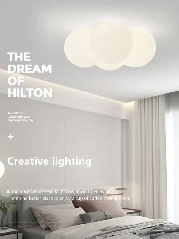 DecorBites™ Glass Ball Milky White Chandelier for Home Decor Fixture