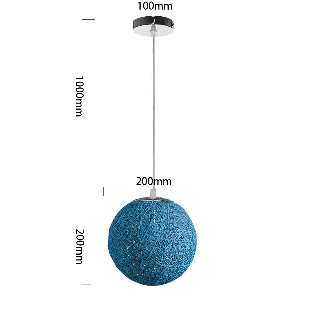 DecorBites™ Blue Nordic Pendant Lights E27 Modern Hanging Lamps for Living Dining Kitchen