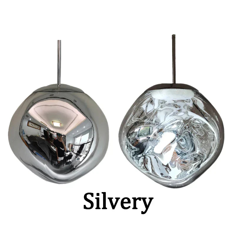 DecorBites™ Glass Lava LED Pendant Ceiling Lamp for Living Room Bedroom Loft Chandelier