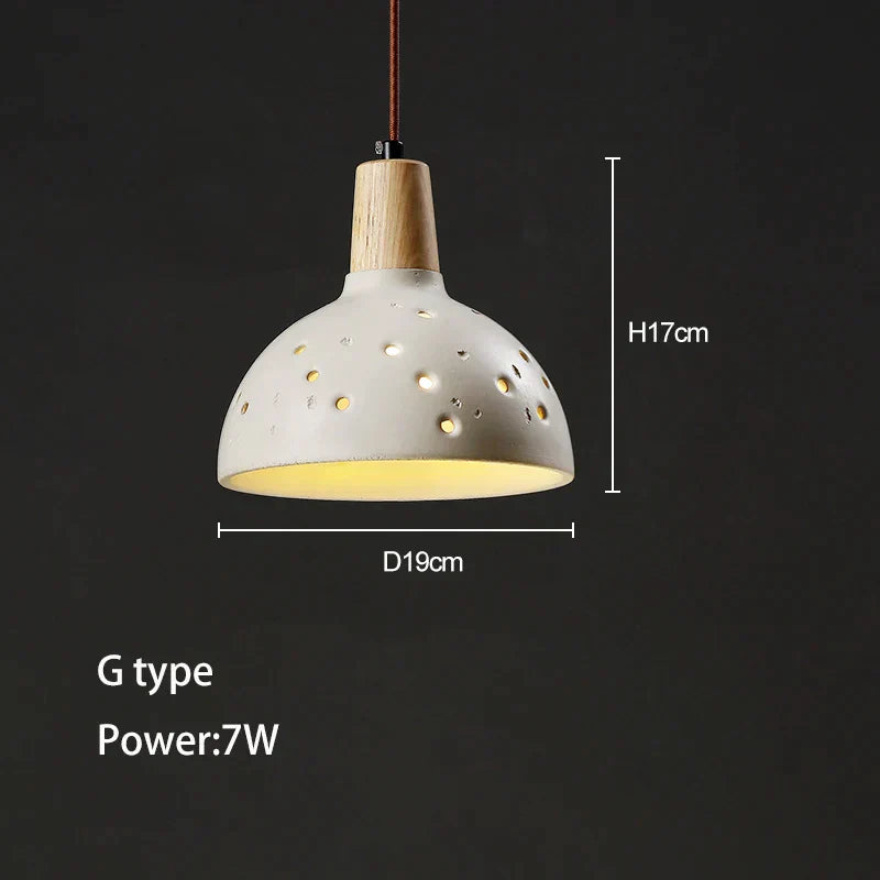 DecorBites™ Concrete Ceiling Hanging Pendant Chandelier for Bedroom, Restaurant, and Bar