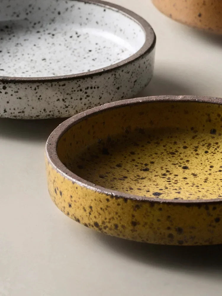 DecorBites™ Ceramic Sauce Dishes Set - Round Seasoning & Snack Plates