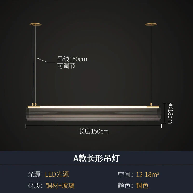 DecorBites™ LED Long Tube Pendant Lights: Stylish Lighting for Home, Restaurant, and Bar