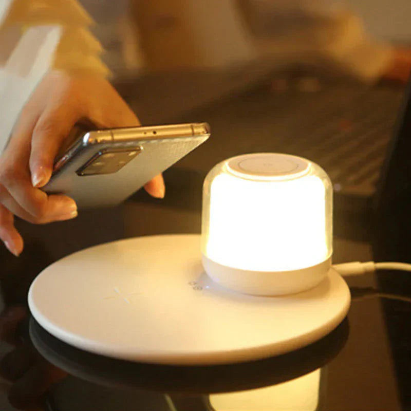 DecorBites™ LED Light Wireless Charger Table Lamp for iPhone Samsung Huawei - Wireless Charging Pad