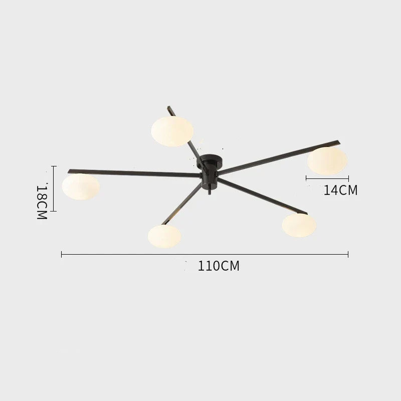 DecorBites™ Brass Glass Ceiling Lamp, G9 Bulb Suspension Light for Bedroom, Living Room