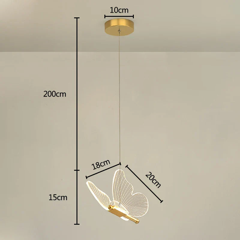 DecorBites™ Butterfly Pendant Lights Chandelier for Indoor Living, Dining, and Kitchen Lighting