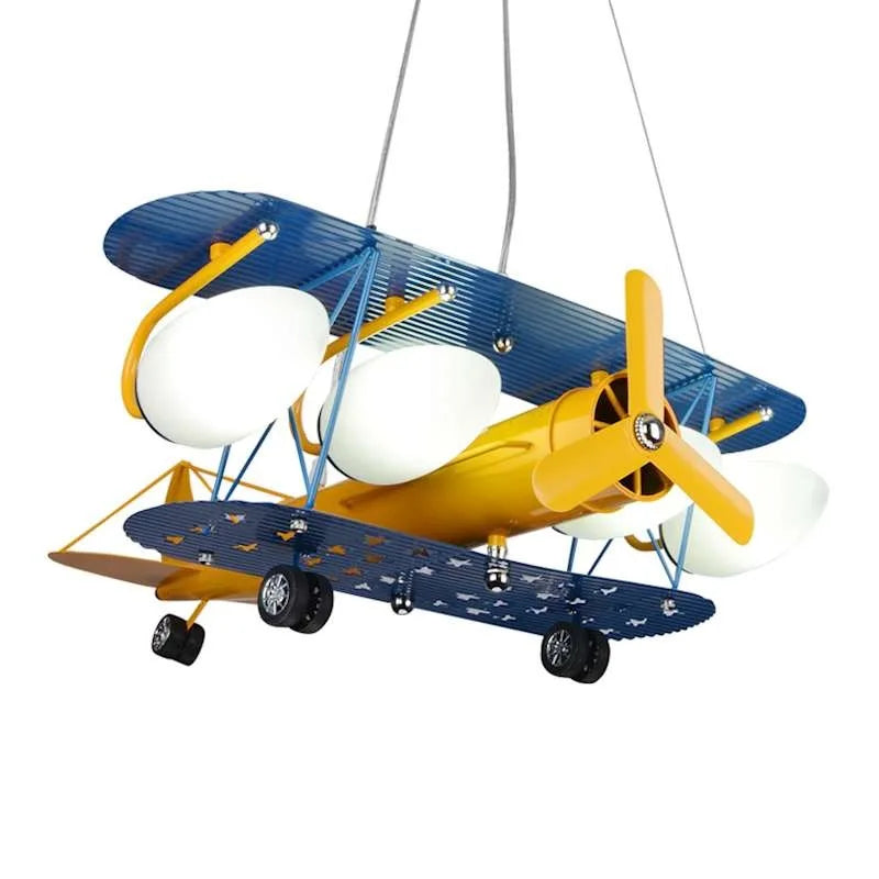 DecorBites™ Cartoon Aircraft Ceiling Fan Light for Modern Children's Bedroom