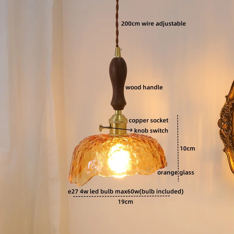 DecorBites™ Gray Glass LED Pendant Lamps, Nordic Modern Design for Bedroom, Living Room Lighting Fixtures