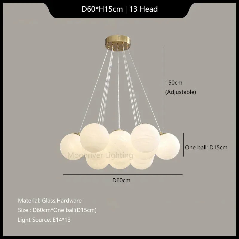 DecorBites™ Glass Ball Ceiling Hanging Lamps - French Magic Bean Pendant Lights for Home Decor