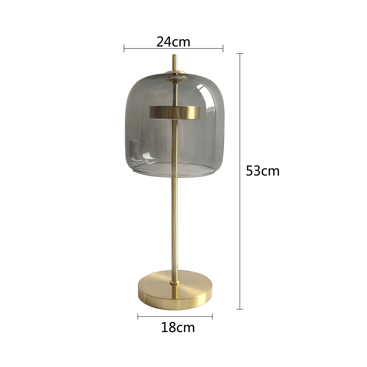 DecorBites™ Glass Table Lamp: Modern Nordic Design for Living Room Bedroom, Gold Luxury Décor