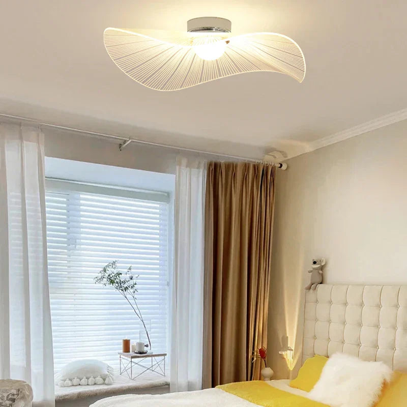 DecorBites™ Lotus Leaf LED Chandelier: Modern Nordic Dimming Pendant Light for Living Room and Bedroom