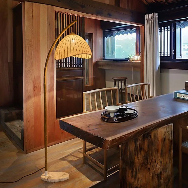 DecorBites™ Bamboo Design LED Floor Lamp Nordic Minimalism Living Room Light