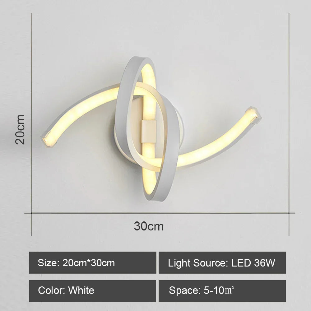 DecorBites™ LED Wall Sconce Light Acrylic Lamp for Bedroom Corridor Chandelier Style