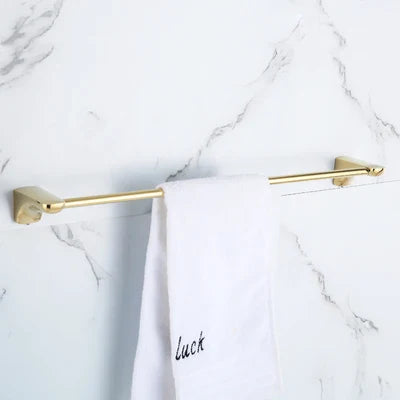 DecorBites™ Gold Bathroom Hardware Set: Towel Rack, Shelf, Paper Holder, Towel Holder, Toilet Brush Holder