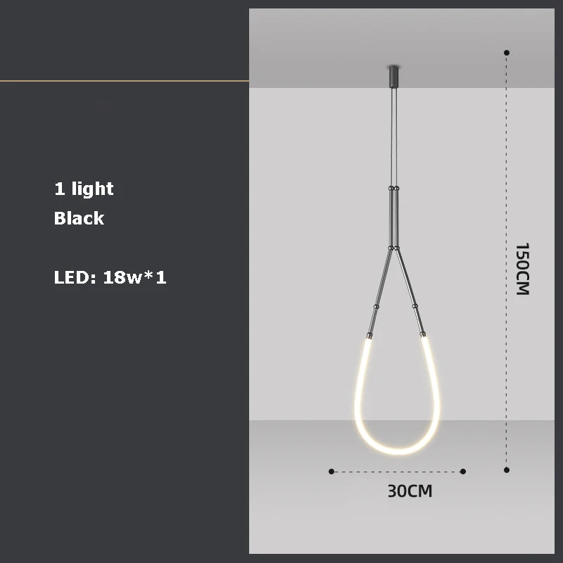 DecorBites™ Art Deco Gold Black LED Designer Pendant Light for Dinning Room