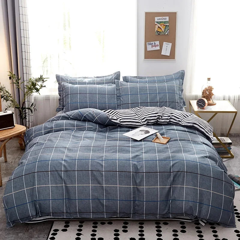 DecorBites™ Cartoon Print Bedding Set - Queen/King Size Duvet Cover, Sheets, Pillowcases