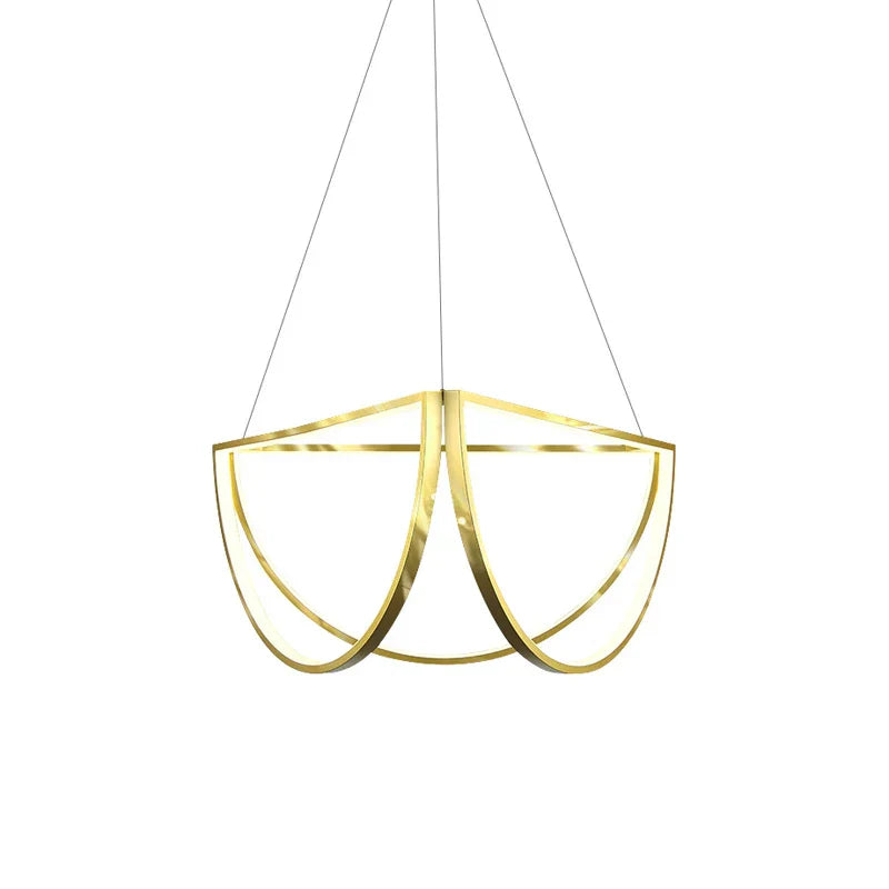 DecorBites™ Black Gold Geometric LED Chandelier - Postmodern Indoor Hanging Lamps for Living Room