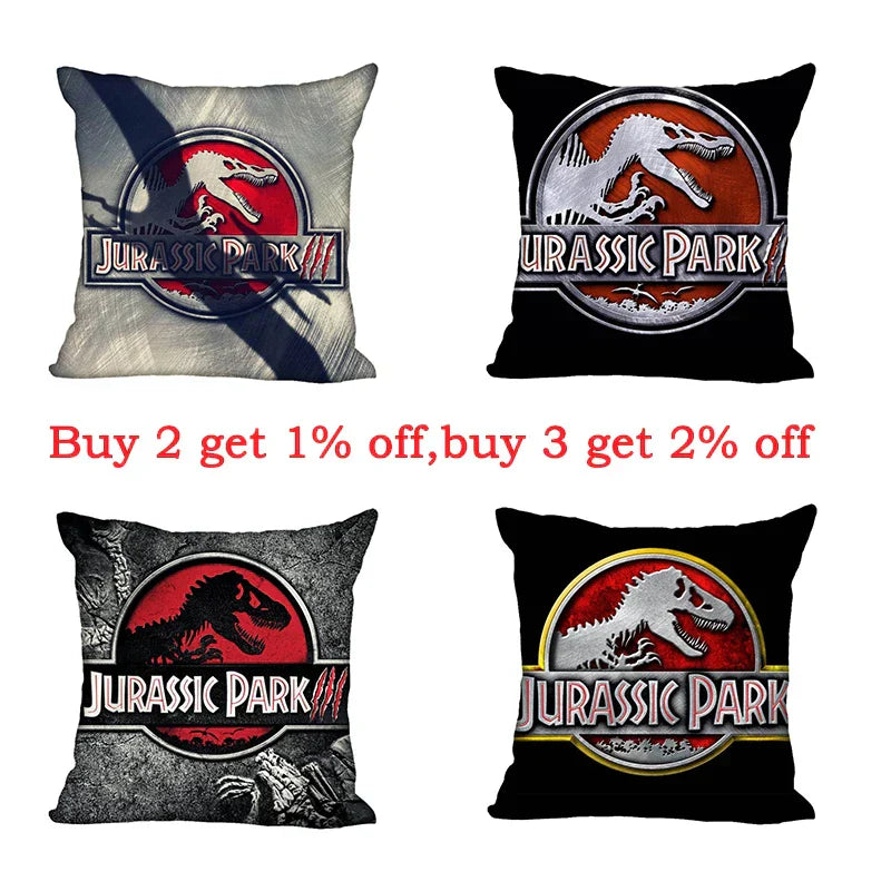 DecorBites™ Jurassic Park Dinosaur Pillowcase Cover for Living Room Sofa and Chair