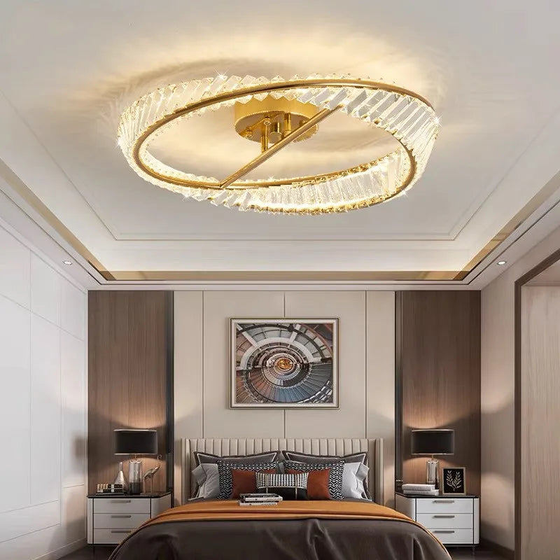 DecorBites™ Crystal LED Chandelier Ceiling Lamps - Modern Luxury Indoor Lighting Fixtures