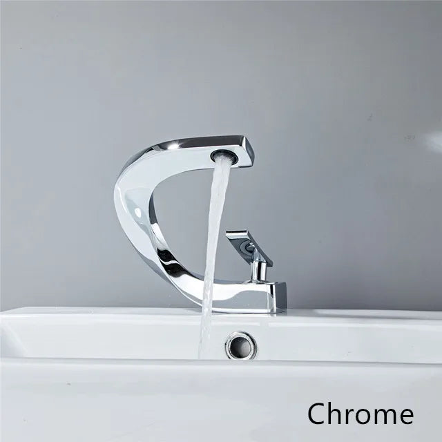 DecorBites™ Brass Bathroom Basin Faucet in Elegant Rose Gold Finish