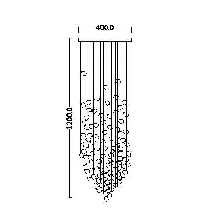 DecorBites™ Crystal Chandelier: Modern Staircase LED Lighting for Hallway & Lobby