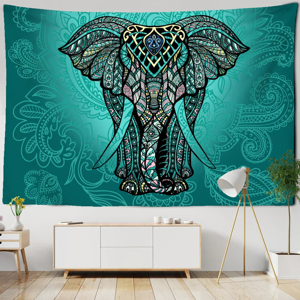 DecorBites™ Elephant Mandala Tapestry Tree of Life Wall Hanging Psychedelic Witchcraft Home Decor