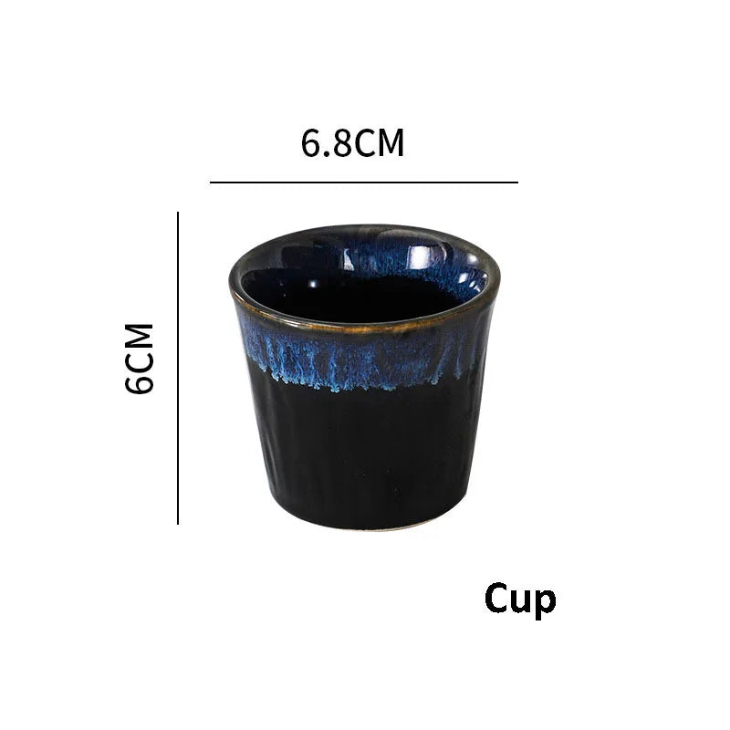 DecorBites™ Ceramic Dinnerware Set - Japanese-Inspired Kiln Change Plates and Bowl