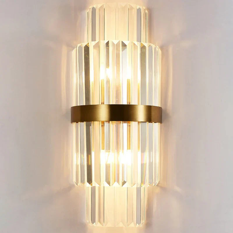 DecorBites™ Crystal LED Wall Lamp Modern Luxury Light Gold Sconces for Living Room Bedroom